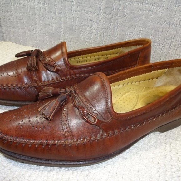 Santoni Other - SANTONI Mens Size 10.5D Brown Leather Kiltie Tassel Loafers Slip on Dress Shoes